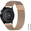 ZoRoll Cinturino 22mm Compatibile con Huawei Watch GT 4 46mm/Watch 4 Pro/4/GT 3 Pro 46mm, Metallo con Cinturino in Acciaio Inossidabile Intrecciato a Rete Compatibile con Huawei Watch Buds - Oro Rosa