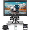 Hodozzy Telecamera retromarcia per auto con monitor da 7 pollici e cavo, schermo auto per camion, SUV, furgoni, telecamera per retromarcia impermeabile a 18 LED IR per visione notturna