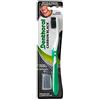 Denthoral, Spazzolino Carbon Black, Spazzolino con Setole Medie al Carbone Attivo, Azione Sbiancante, Testina Flessibile e Antiplacca, Favorisce una Pulizia Profonda, Confezione con Copritestina