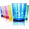 SCANDINOVIA - Bicchieri Infrangibili 400ml - Acrilici Colorati, Riutilizzabili, Lavabili in Lavastoviglie, Senza BPA, Bordi Lisci, per Interno/Esterno, Bicchieri Plastica Cocktail - Set 6