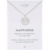 LUUK LIFESTYLE Collana da donna in acciaio inossidabile con moneta dell'occhio di Nazar, talismano protettivo, 50 cm, argento