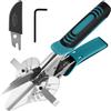 O'Shine Cesoia a Cricchetto Professionale, Tagliacornici Multiangolo da 45 a 135 Gradi, Forbici Salva-Fatica per Canaline PVC, Guarnizioni, Legno e Modanature, con Lama SK5 Extra e Chiave Esagonale