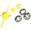 Msiud Filettatrice Manuale per Tubi PVC, 1/2 3/4 1 Set Completo Utensili Filettatura NPT con Chiave a T Matrici Lega Alta Resistenza Accessorio Idraulico Professionale Casa Garage Officina
