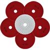 QUEFORET Dischi Diamantati per Lucidatura Grana 100-6 Pezzi Tamponi Lucidatura 100mm per Lucidatura Granito Marmo Quarzo Pietra a Umido, per Smerigliatrici Angolari