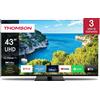 Thomson Smart TV 43 Pollici 4K Display LED Sistema Google TV Nero 43UG5C14