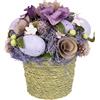 Flair Flower Composizione di fiori artificiali, uovo, fiori secchi, in vaso di ortensia, decorazione pasquale, decorazione da tavolo, decorazione pasquale, decorazione da tavolo, Pasqua, fiore di primavera