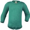 Engel, Baby - body woll body a maniche lunghe, con bottoni sulla spalla - lana Seta Eisvogel 98/104