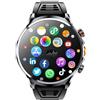 JINSHANGZI 1.95 inch Large Screen 4G Android WiFi 128GB Rom Smart Watch with Camera GPS Position G00gle Play Store Download H18 Smartwatch (4+64G,Black)