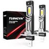 TUINCYN Lampadina H1 LED 80W 16000LM, +400% Super Luminosa 1:1 Mini H1 Fari per Auto Sostituzione per Alogena Lampade e Xenon Luci, Plug and Play, Non polarità, 6000K Bianco DC12V, 2 Lampadine