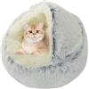 Generic Cuccia rotonda per cani, cuccia per cani di piccola taglia | Letto universale per animali domestici, comodo e morbido per cani, cuccia invernale soffice per gatti, cani di piccola taglia e cani