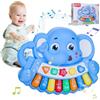 Kairey Giocattolo per pianoforte con tastiera per bambini dai 18 mesi in su, giocattolo educativo a forma di elefante musicale per lo sviluppo precoce e attività, regalo di compleanno di Natale per