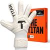 T1TAN Classic 1.0 White-Out Junior - Guanti da portiere per bambini - senza protezione delle dita - guanti da portiere di calcio - taglia 6