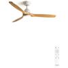 CREATE / WINDLIGHT CUP DC/Ventilatore da soffitto con luce, motore DC bianco, con pale in legno naturale/Silenzioso, 2 altezze, timer