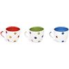 Excelsa Pois Tazza Caffe' 80 ml, Ceramica, Rosso/Verde/Blu, 6.5 x 6.5 x 5 cm
