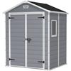 Keter Casetta Da Giardino In Resina 185x152x226H Cm Manor 6x5 Grigio Keter Con Finestra