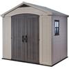 Keter Casetta Da Giardino In Resina 256,5x182x243H Cm Factor 8x6 Beige Keter Con Mensole