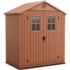 Keter Casetta Da Giardino In Resina 190x122x221H Cm Darwin 6x4 Con Finestre Keter