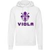 Tipolitografia Ghisleri Felpa Bianca Cappuccio tasconi Viola Giglio Firenze S
