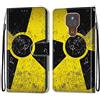 Mo-Somnus Cover per Motorola Moto E7 Plus / G9 Play / G9, Custodia in PU Pelle Magnetica Libro Flip Caso Antiurto Portafoglio con Porta Carte e Cinturino da Polso Protettiva Case (Mulino A Vento)