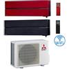 Mitsubishi Climatizzatore Condizionatore Mitsubishi Kirigamine Style Rosso + Nero Wifi R32 Dual Split Inverter 9000 + 12000 BTU con U.E. MXZ-2F53VF Classe A+++/A++