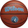 Wilson Pallone da Basket NBA Team Alliance, Con Superficie Pure Feel e Tecnologia Dual Depth, Con Maggiore Stabilità Aerea, Colore: Marrone, Taglia: 7