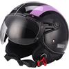 Sparco Riders Demi Jet 22682NGV Casco Moto, Nero/Viola, XL