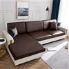 OKJK Coprisedile per Divano Elastico, Copri Cuscini per Divano in Tessuto con Tecnologia in Similpelle Impermeabile, Copridivano indossabili AntiGraffio (Deep Coffee,Backrest Cover)