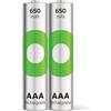 GP RECYKO - Batteria AAA Micro NiMH 650 mAh, 1,2 V, 2 pezzi