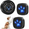 Whimsii Campanello per Cani Whimsii, Campanello Wireless per Uscire, Pulsanti Impermeabili IP55, 55 Melodie, 4 Livelli di Volume e Portata di 950 Piedi (Nero, 1 Ricevitore, 2 trasmettitori)