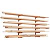 Bora Organizer in legno e scaffale per legname in metallo con montaggio a parete a 6 livelli, per interni ed esterni, arancione | PBR-001