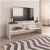 heybb Mobile Porta TV Bianco 120x40x40 cm in Legno Multistrato,Mobile TV Mobile Porta Televisore,Mobiletto Industriale Tavolino Basso Vintage Console per Salotto