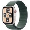 APPLE Watch SE 2024 GPS + Cellular 44mm alluminio galassia con cinturino Sport Loop verde lago