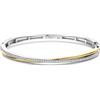 Ti Sento Milano Bracciale Ti Sento Milano rigido a due bande bicolore con fila di zirconi 23045ZY