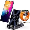 SwanScout Caricatore Wireless per Samsung S25 Ultra, SwanScout 708S, Stazione di Ricarica per Samsung S25/S24/S23/S22/S21 Serie, Galaxy Watch 8 Classic/8/Ultra/7/6/5, Galaxy Buds3/3 Pro (No Adapter)