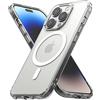 Ringke Fusion Magnetic Compatibile con Cover iPhone 14 Pro (6.1''), MagSafe Custodia Anti-Impronta Antigraffio Opaca Retro Rigida con Antiurto Paraurti - Matte Clear