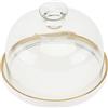Angoily 1 Set Coperchio in Con Vassoio Piatto in Ceramica Coprivivande Cupola Di Formaggio Cloche Torta Di Paletta Torta in Porcellana Abito Schermo Bianca Bicchiere