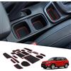 BIXUAN Compatibile con Suzuki Vitara LY iV-4 Hybrid 2016 - 2025, tappetini antiscivolo per console centrale, braccioli, tappetini in gomma, supporto per bevande, tappetino antiscivolo per porte