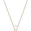 Swarovski Collana North, bianco, Placcato oro rosa
