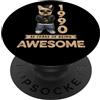 Coole Geburtstagsshirts für Hundeliebhab 1990 35 Anni di Being Awesome Bulldog Cane Vintage PopSockets PopGrip Adesivo