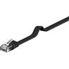 PremiumCord Cavo Patch CAT 6 UTP Flach, 1Gbit/s, Cavo Ethernet, LAN, RJ45 Connettori, Flessibile e Robusto, AWG 26/7, Conduttori 100% CU, Nero, 1 m