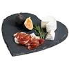 Artesà Piatto da Portata a Forma di Cuore, Pietra, Grigio Ardesia, 25 cm