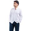 VEQUÈ Camicia Uomo Cotone Elasticizzato Slim Fit Collo Coreana Manica Lunga Bianca Nera Blu (IT, Testo, M, Regular, Regular, Bianco)