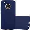 Cadorabo Custodia per Motorola Moto G5 Plus in Candy Blu Scuro - Morbida Cover Protettiva Sottile di Silicone TPU con Bordo Protezione - Ultra Slim Case Antiurto Gel Back Bumper Guscio
