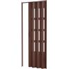 HDcasa Porta a soffietto modello extra standard in pvc vetri trasparenti reversibile regolabile sia in altezza che lunghezza made in italy fai da te (Noce, 82x210)