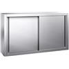 Ristoattrezzature Modello: 117453137,Pensile in acciaio inox 160x40x65h cm con 2 porte scorrevoli VS