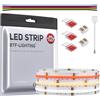 BTF-LIGHTING FCOB RGBCCT flessibile striscia LED ad alta densità FCOB COB FOB +RGBCCT Nastro LED 3M 960LED/M 2880LED DC24V 18W/M Multicolore per la decorazione domestica fai-da-te della sala TV