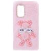 YKTO Peluche Custodia Compatibile con Galaxy A51 Cover Ragazze Shiny Bow Pearl Bear,Simpatico Peluche Morbido e Confortevole per Galaxy A51,Pink Pearl Bear
