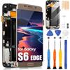 ARSSLY per Samsung Galaxy S6 Edge LCD Display, LCD Schermo per Samsung S6 Edge G925F G925A Touchscreen Digitazer Assembly Sostituzione Schermo con Riparazione Kit (Gold, Not per S6 Edge Plus)