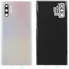 Generico Copri Batteria + biadesivo + lente compatibile con Samsung Galaxy Note 10 Plus N975F N975 Ricambio Vetro Posteriore Back REAR Cover Retro Scocca adesivo + lente obbiettivo CAMERA (silver)