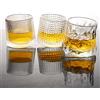 NatureMan Set di 3 bicchieri da whisky in cristallo, da 141,7 g, rotabili, per bere bourbon, scotch, cocktail, cognac, tequila, bicchieri da bar, trasparenti